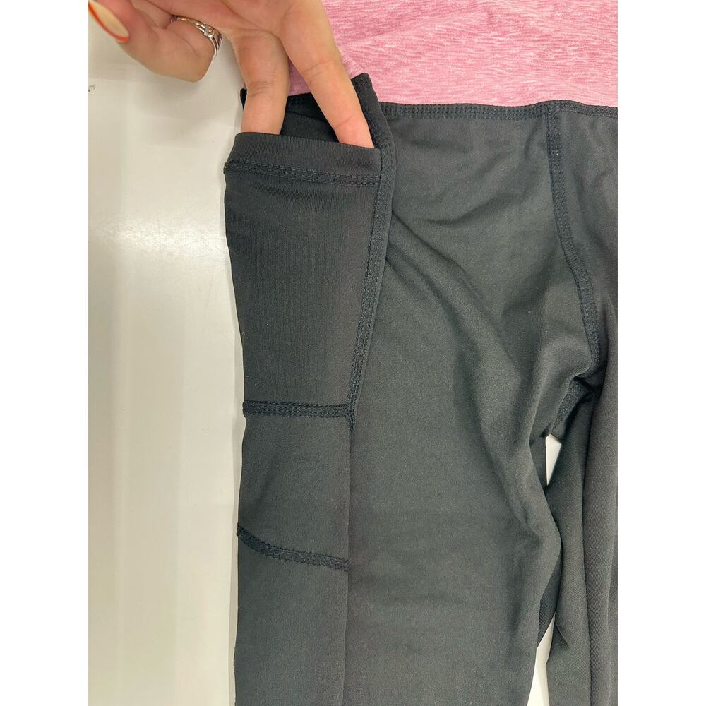 Starting Point Womens Leggings Size Medium Black Pink Waist Media Pocket - Picture 2 of 10